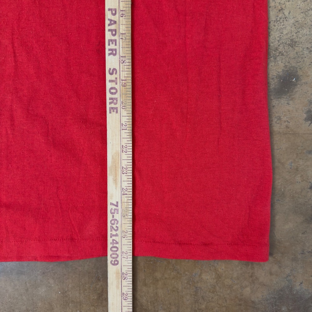 Vintage‎ Prentiss Red Pocket T-Shirt XL Made in USA Mounted Collar Cotton Blend - Picture 6 of 6